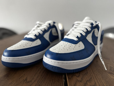 Louis Vouitton X Nike Air Force 1 - Blau/Weiß - Gr. 42,5