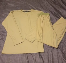 Dri-Duke Base Layer Set Pants Sz L Top Sz XL Mens Green Pull On Moisture Control