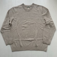 LL Bean Men's Bean's Classic 100 LAMBS WOOL Sweater Crewneck - Size XL Oatmeal