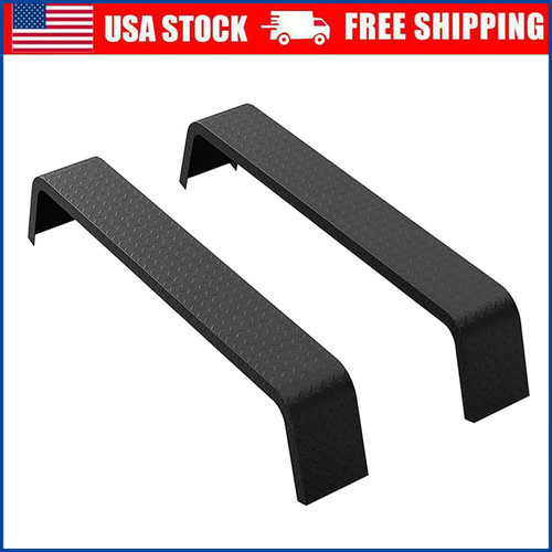 Set of 2 Heavy Duty Steel Trailer Fenders Fit Tandem Axle 13" 14" 15" Wheel Tire