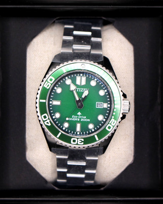 Citizen BN0269-50W Promaster Eco-Drive Titanium Diver 200M Uhr Silber Japan