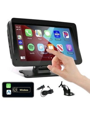 Podofo 7'' Portable Car Stereo Wireless Carplay Touch Screen Car Radio