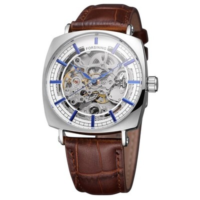 FORSINING Men's Beautiful Skeleton Dial Automatic Self-Winding Watch Brand wi...