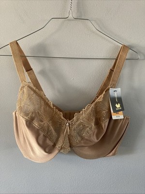 Wacoal Slim Silhouette Minimizer Bra 38DD STYLE 857361 Lace - Praline New