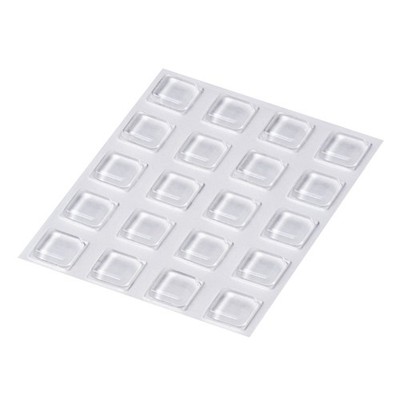 Klare selbstklebende quadratische Gummifüße Stoßstangenpads für Glasverglasung - 20er Pack