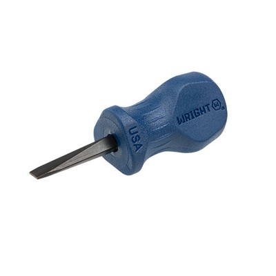 Wright Tool 9122 Slotted Screwdriver, 3-Flute Handle, Round Shank, 1/4'', 3-7/16''