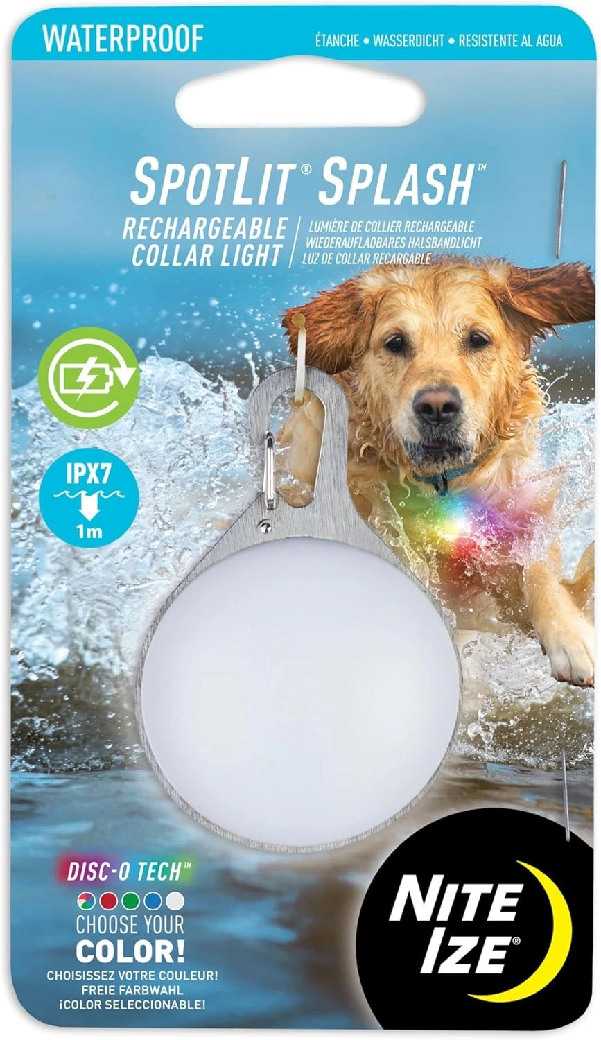 Nite Ize SpotLit Splash Waterproof Rechargeable Dog Collar Light 4-Color Options
Opens in a new wind