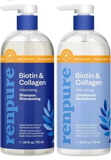 Renpure Originals Biotin & Collagen Thickening Shampoo & Conditioner Set 24 oz 