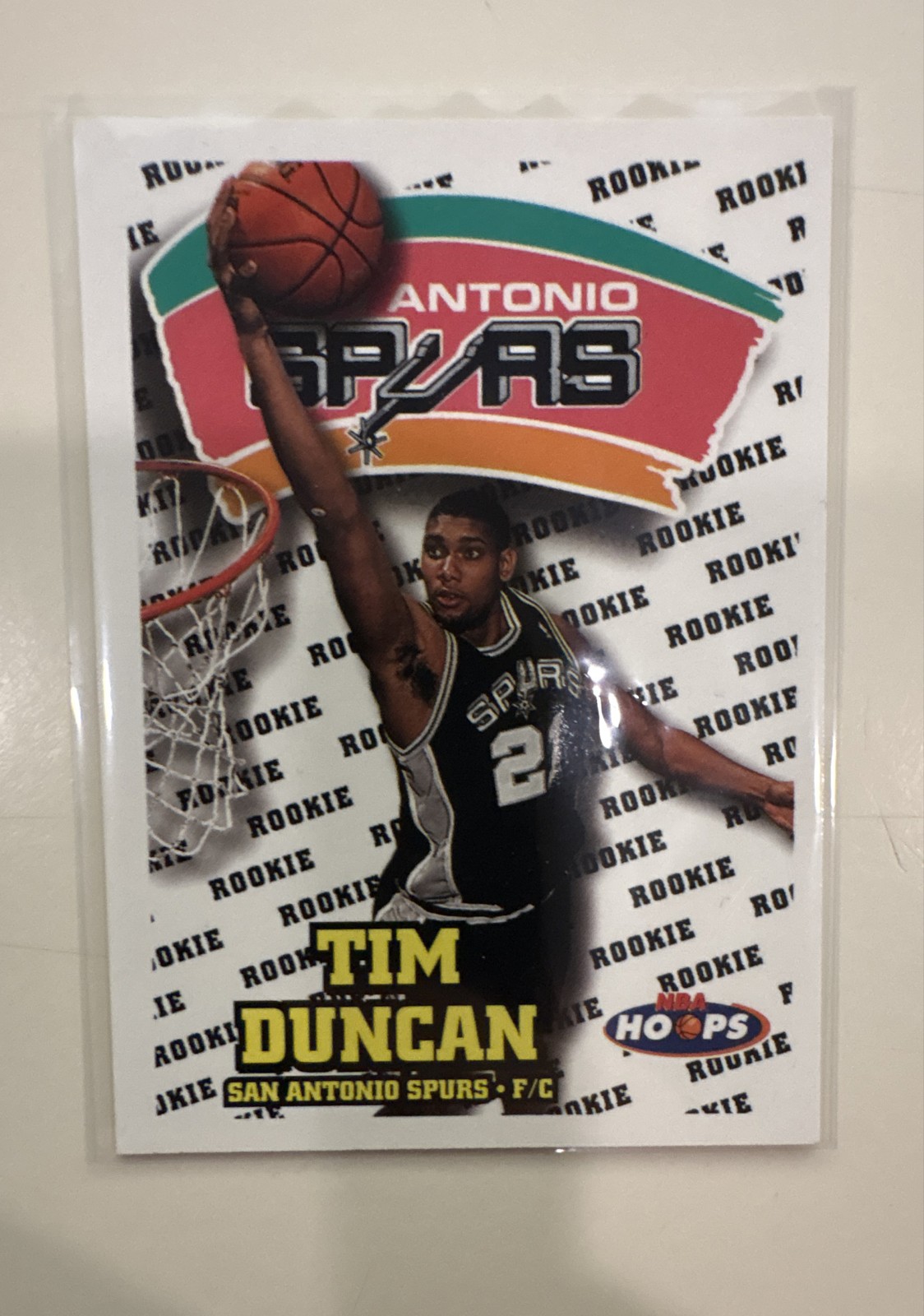 1997-98 NBA Hoops - Rookie Tim Duncan #166 (RC)