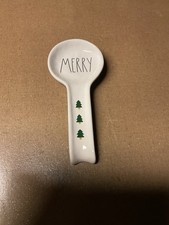 Vintage Rae Dunn Holiday Spoon Rest &ldquo;Merry&rdquo;