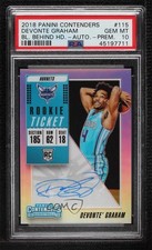 2018-19 Contenders Premium Edition Silver Prizm Devonte' Graham PSA 10 Auto 1b8
