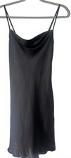 Bebe Black Satin Slip Dress