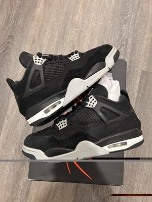 Size 10 - Air Jordan 4 Retro SE Mid Black Canvas Suede (DH7138-006) Used OG all 