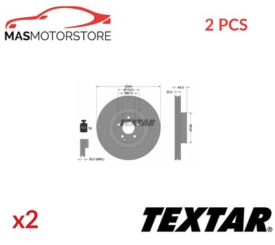 BREMSSCHEIBEN SATZ PAAR TEXTAR 92224605 2PCS A FÜR MERCEDES-BENZ E-CLASS,SLK