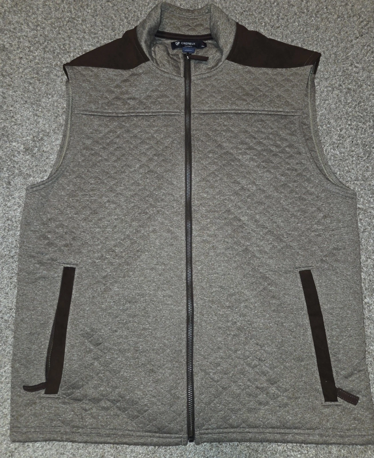 MENS CREMIEUX FULL ZIP VEST size M