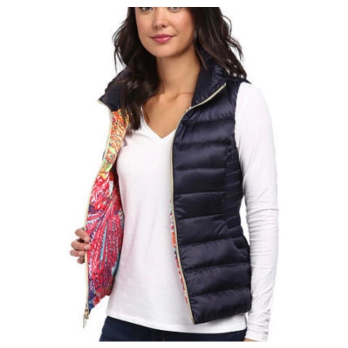 Doudoune Sans Manches Lilly Pulitzer BAY BLUE ISABELLE PUFFER - Taille S, Neuve Avec étiquette