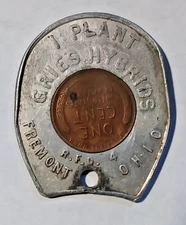 I Plant Gries Hybrids Fremont Ohio Encased 1953 Wheat Cent (BZ-701)