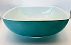 Vintage PYREX USA No. 025 Ovenware Turquoise Blue 9x9 Hostess Square Bowl 2.5 QT
