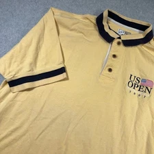 Cutter & Buck US Open Bethpage Polo Shirt Mens XXL Yellow 2002 Yellow  Golf USA