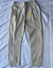 Cat Jack Boys Easy On Easy Off Flexible Drawstring Sweatpants, Cream Size M 8