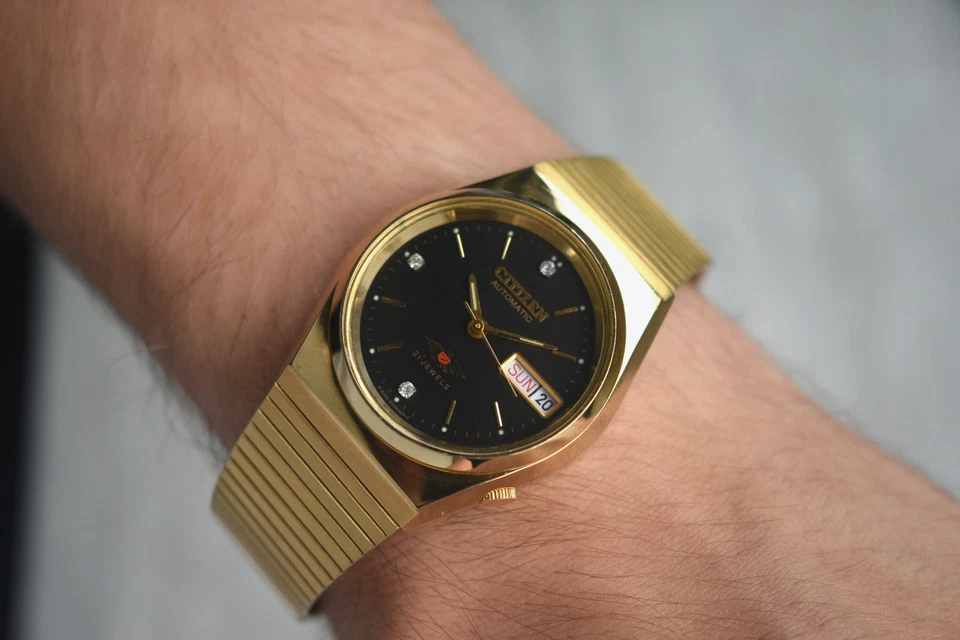 Reloj Pulsera Citizen Eagle 7 Oro Automático Diciembre 1992 Día Fecha Unisex Foto 2 de 4