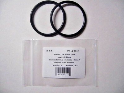 2 INTEX 11457 Motor Inlet O-rings / R&S 4-52IN / Model SF80110-1, 70, 60