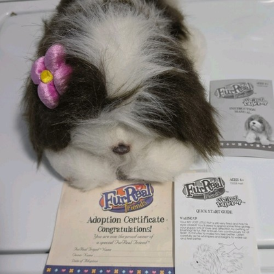 #ad #ad FurReal Friends My Lost Little Puppy Brown White Dog 2003 Hasbro Tiger Papers $30.00