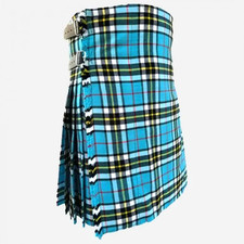 Scottish Traditional Handmade Thomson Blue Tartan Kilt for men Custom Made