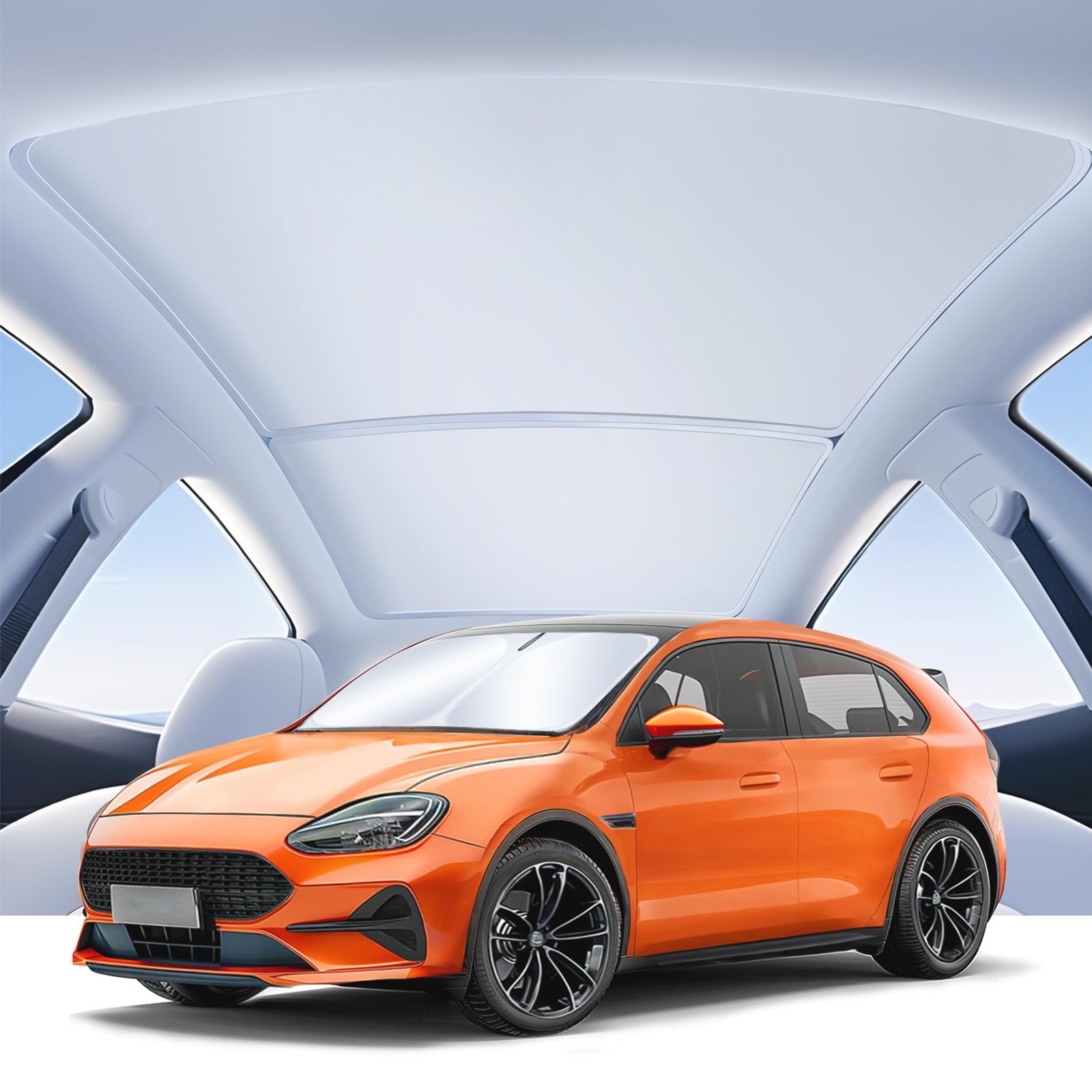 Compatible for Tesla Model Y 3Pcs Sunshade Windshield & Roof [No-Gap/Sag-Free...