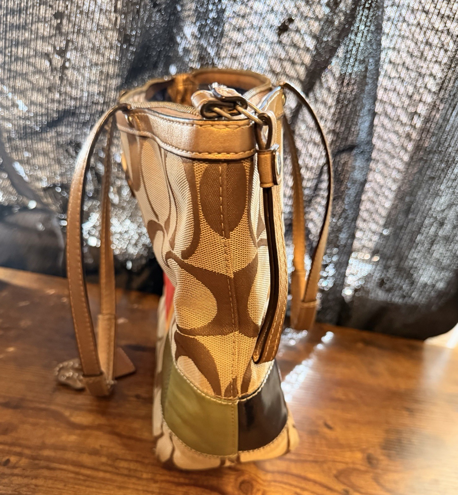 Coach Colorblock Patchwork Multicolor Logo Should… - image 6