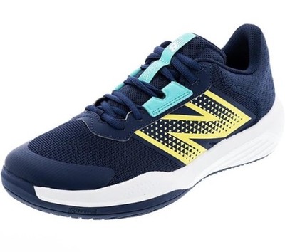 New Balance 696 v6 Blue Yellow Tennis Sneakers Men s 9 Women s 10.5 2E Wide Read