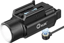 CVLIFE 1500 Lumens Pistol Flashlight Magnetic Rechargeable, White LED Light 