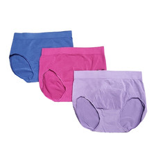 Carole Hochman Womens Set of 3 Seamless Briefs Small Size Multicolor Panties