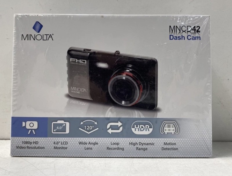 New Minolta 1080p 4K HD MNCD42 Full HD 4" LCD  Car /Truck Dash Camera MNCD42