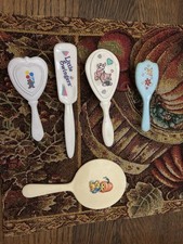 Vtg 4 Children/kids/baby Brushes  1 Mirrow Cute 