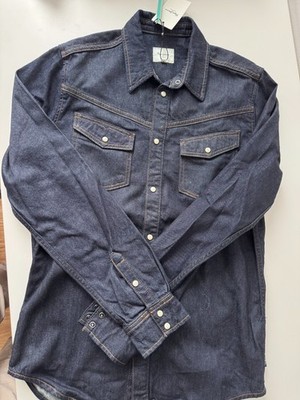 Jeans Hemd, neu, Herren, von Pepe Jeans, Gr.M/50, tiefblau, Druckknopf