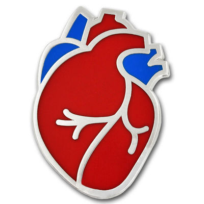 HUMAN HEART MEDICAL ENAMEL BADGE PIN
