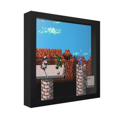 Ninja Gaiden (Act II) - 3D Shadow Box Frame (9'' x 9'') Gaming Art