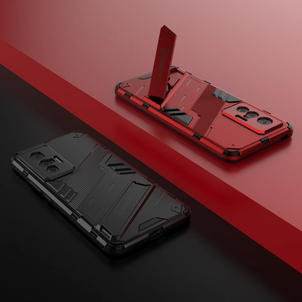 Vivo X70 Shockproof TPU PC Bumper Stand Protective Phone Case