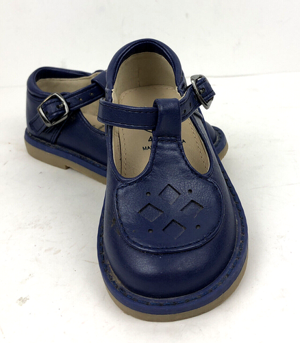 Little Bird by Jools Oliver T-Strap Buckle Leather Shoes Infant US 4 EU20.5 Blue - Picture 6 of 9