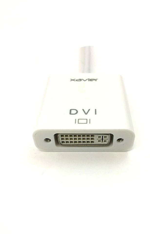 Xavier MDP-DVI Thunderbolt Video for Apple to DVI Female Adapter, 6" ; White - Image 2 of 4
