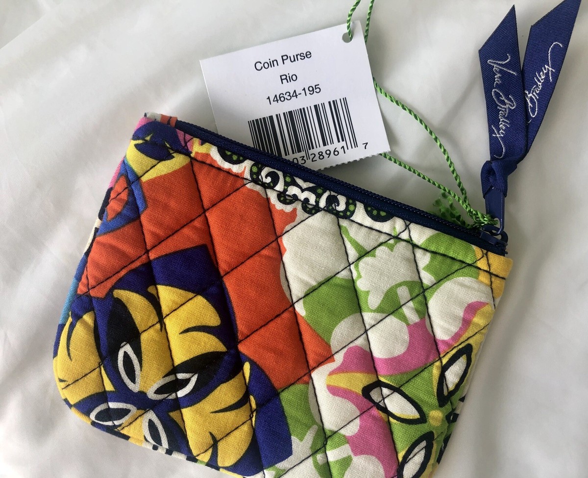 Vera Bradley Coin Purse RIO Rosy RARE Cosmetic Lipstick Card Case