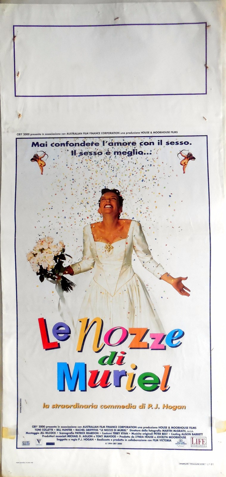 Locandina originale film Le nozze di Muriel (1994) - Regia di P. J. Hogan