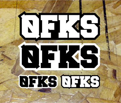 Zero F's 0 FKS No Fks Sticker Decal 4.5'' wide - 4 for 1
