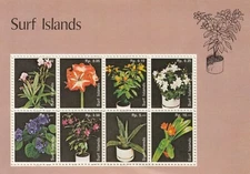 Surf Islands - GB Cinderella Issue - MUH Sheetlet of 8 flowers as shown