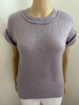 Noa Noa Lavender Oh So Soft Mohair Blend Jumper Short Sleeve XS
