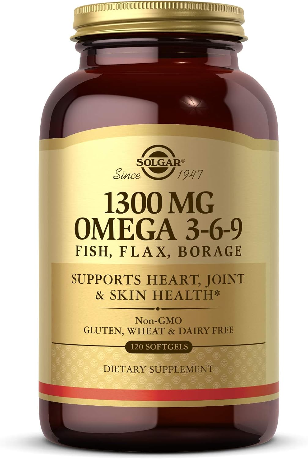 1300 Mg Omega 3-6-9, 120 Softgels - Fish Oil Supplement - Support for Heart, Joi