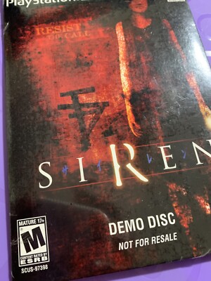 PlayStation 2 PS2 Siren Rare Demo Disc CD Promo Horror PlayStation 2 PS2 Siren Rare Demo Disc CD Promo Horror