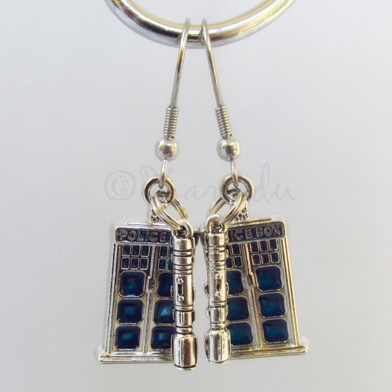 Doctor Who Sonic Screwdriver And Tardis Police Box Stainless Steel ...