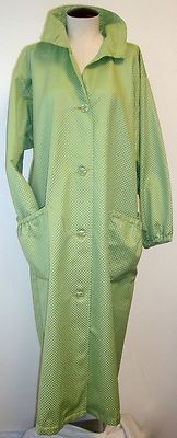 MARALYCE FERREE LONG LIGHT GREEN TEXTURED TRENCH COAT SUPER LIGHT WEIGHT SZ S